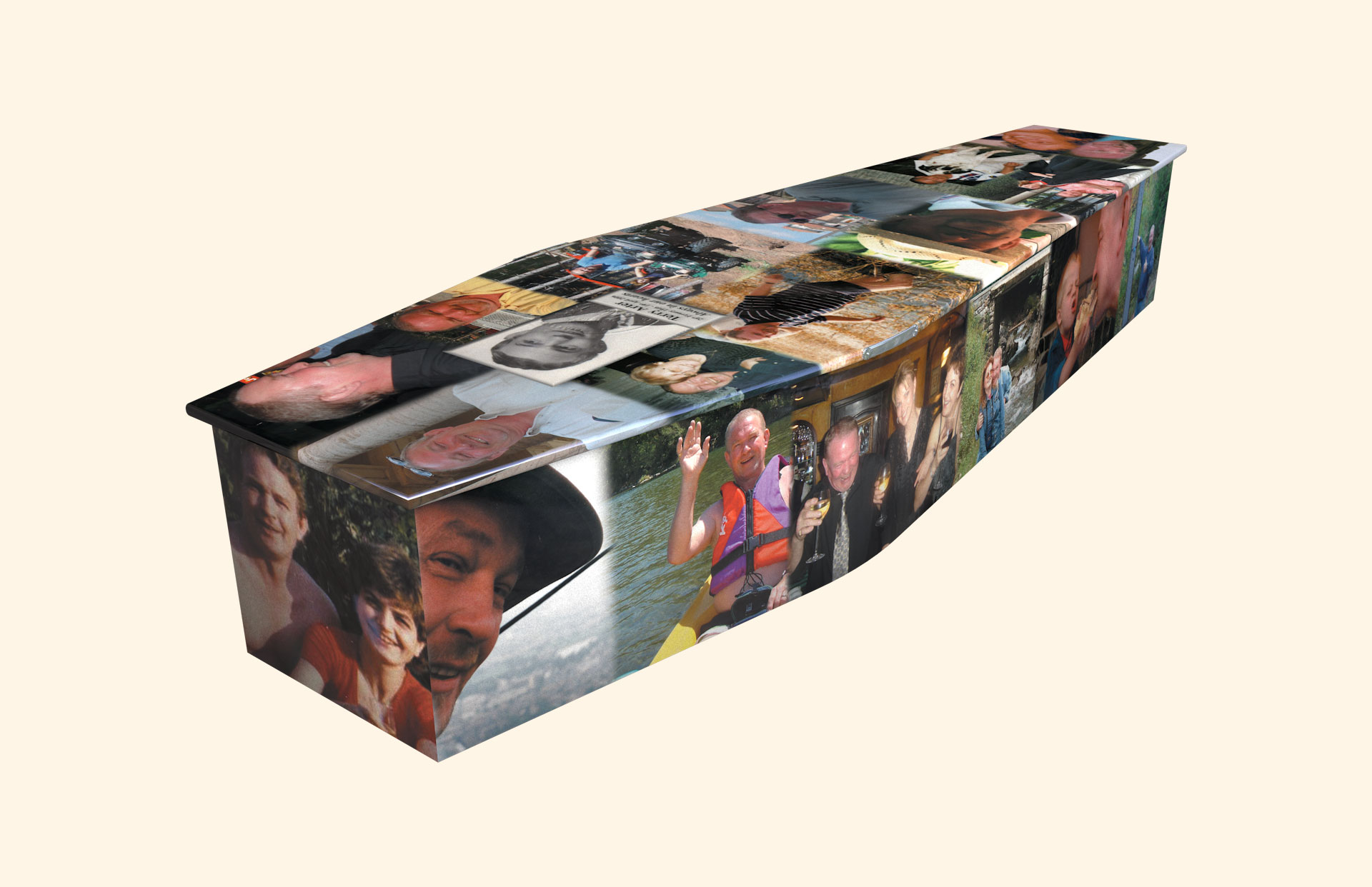 Terry Arter on a traditional coffin